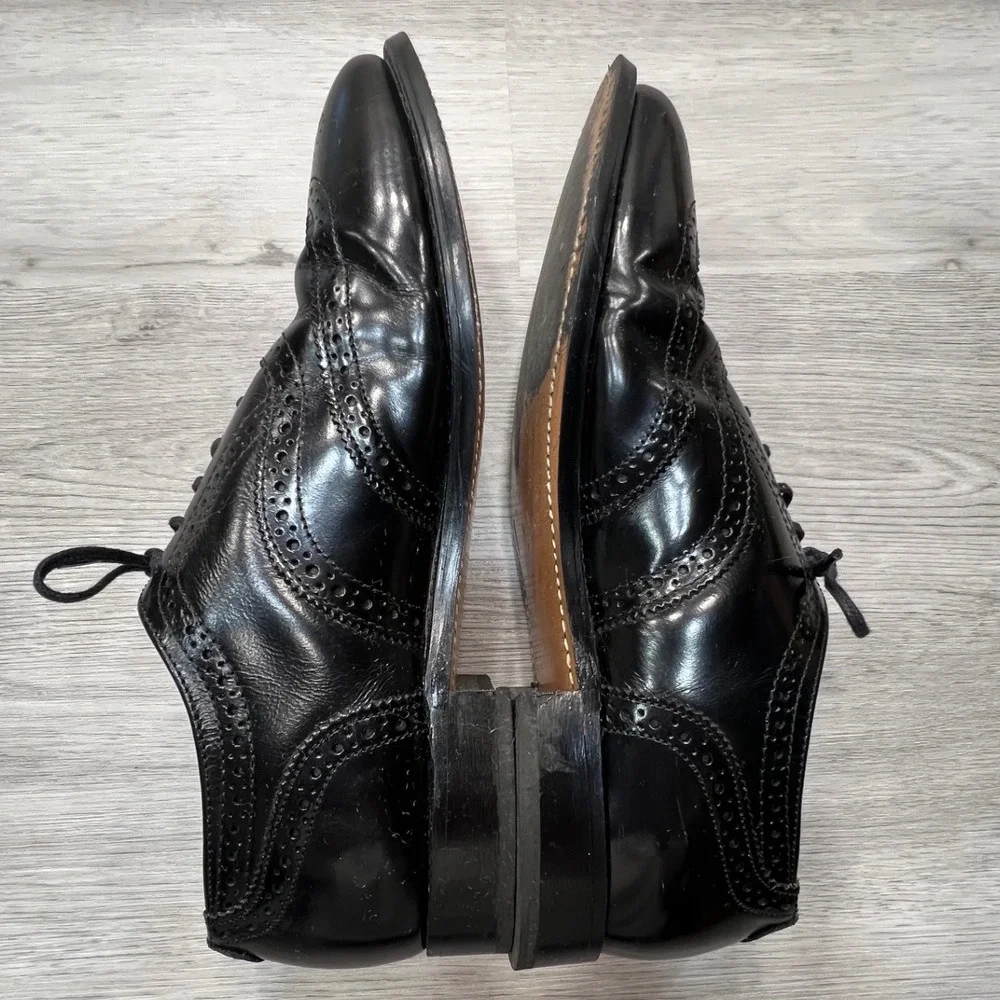 Nunn Bush Black Leather Wingtip‎ Brogue Oxford Dress Shoes Mens Size 8D